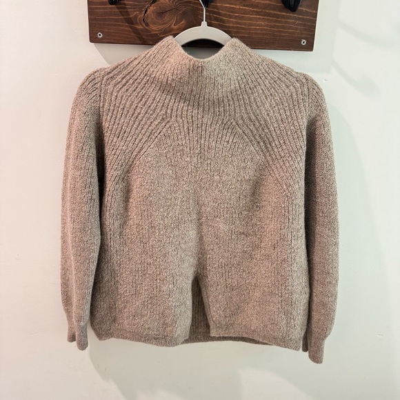 O’ by Orígenes 100% Baby Alpaca Ribbed Knit Funnel Neck Sweater Medium - Picture 5 of 6